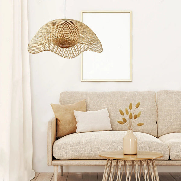 Stylish Wave Bamboo Pendant Light