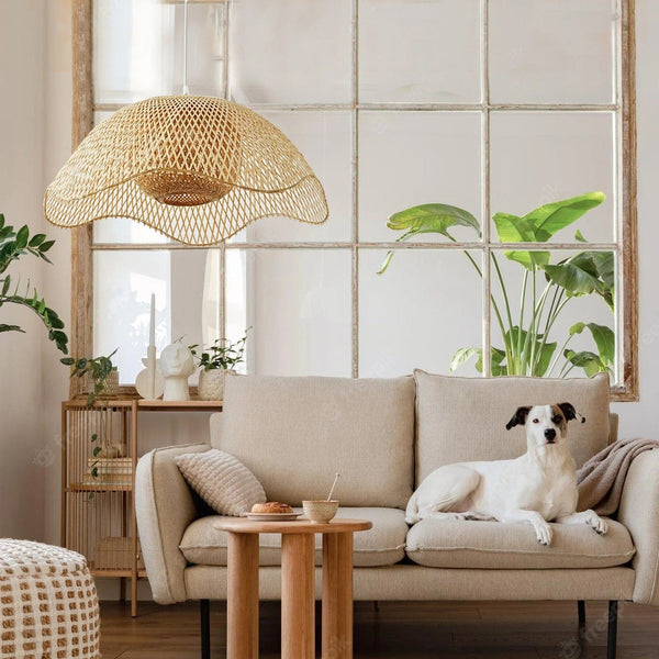 Stylish Wave Bamboo Pendant Light