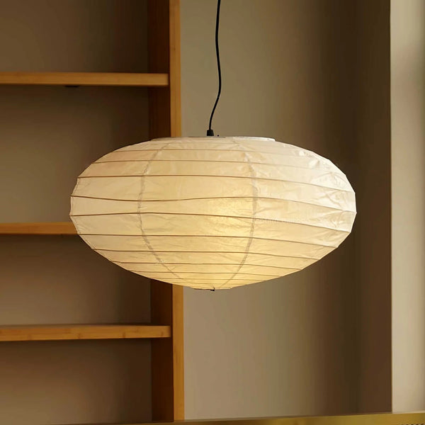 Wabi-Sabi Round Silk Pendant Light