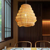 Retro Swirl Bamboo Pendant Light