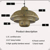 Modern Multi-layered Rattan Pendant Light