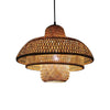 Modern Multi-layered Rattan Pendant Light
