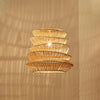 Retro Swirl Bamboo Pendant Light