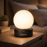 Black OASESS Sphere USB Table Lamp