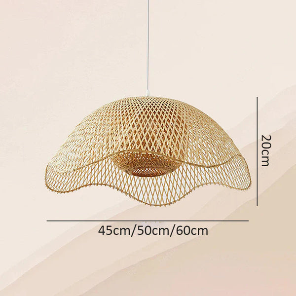 Stylish Wave Bamboo Pendant Light