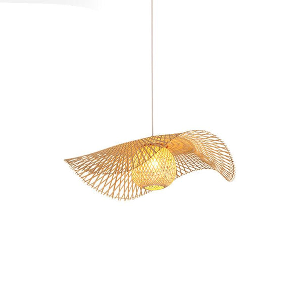 Modern Wave Bamboo Pendant Light