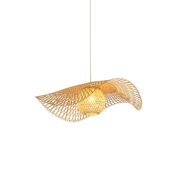 Modern Wave Bamboo Pendant Light