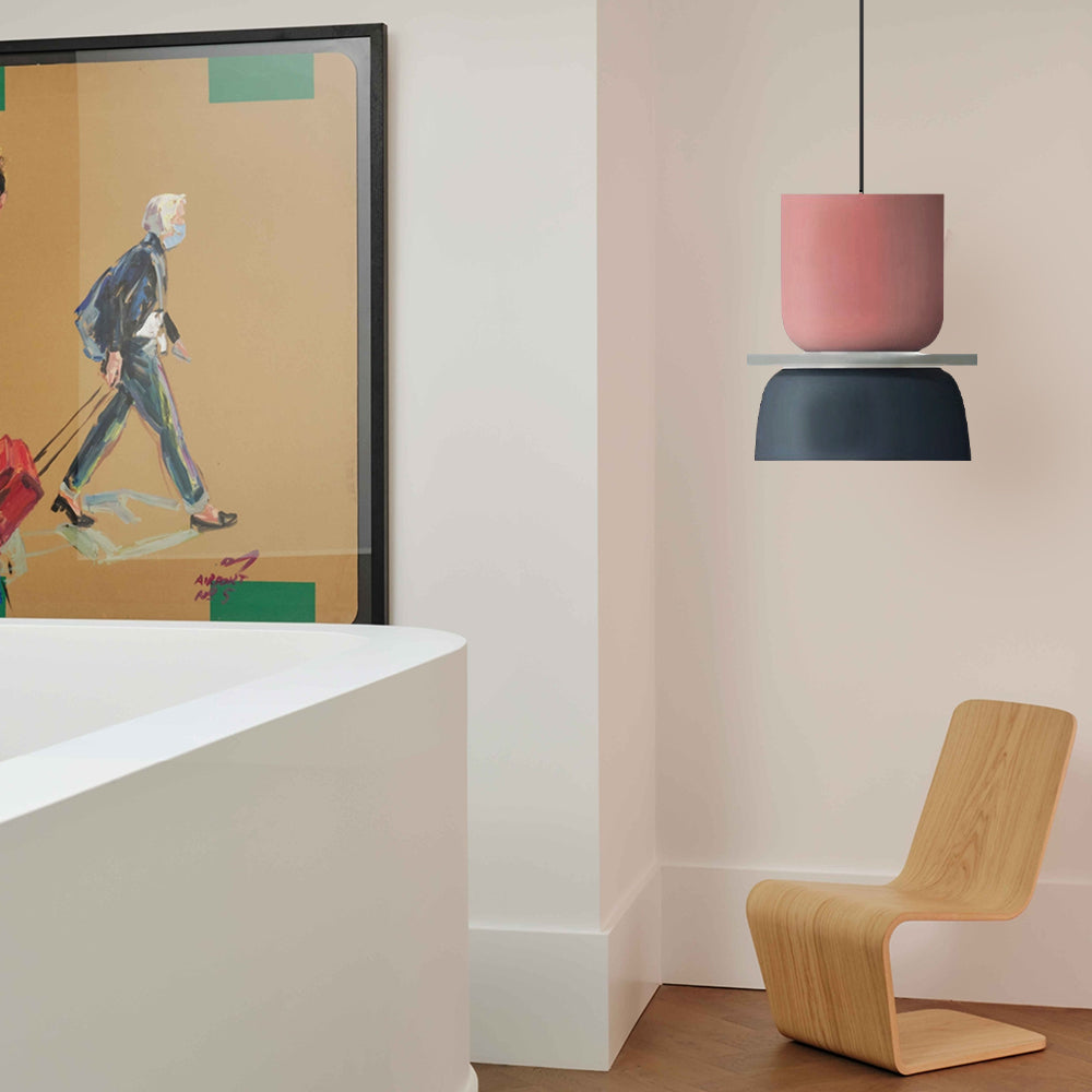 Lucie Nordic Color Block Pendant Light - Modern Minimalist Hanging Lamp