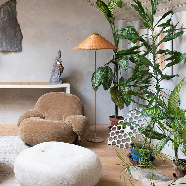 Minimalist Cone Bamboo Floor Light