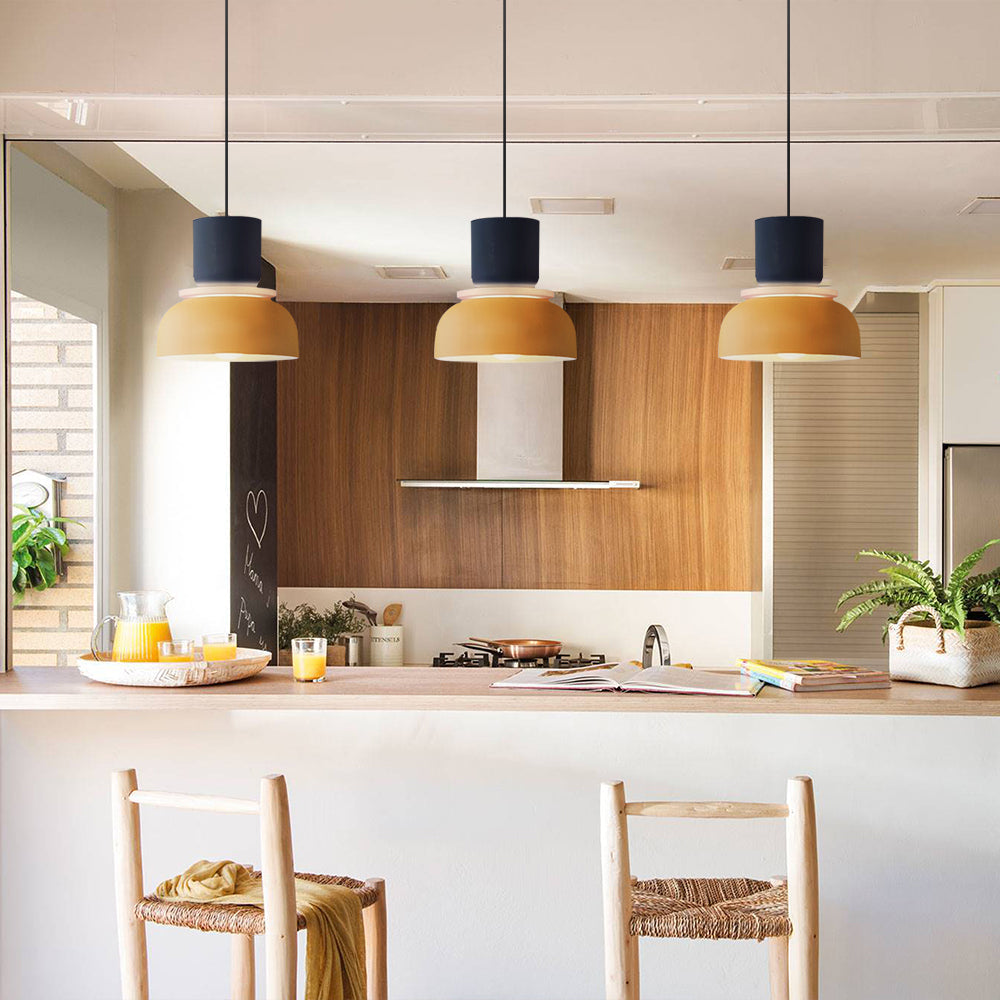 Lucie Nordic Color Block Pendant Light - Modern Minimalist Hanging Lamp