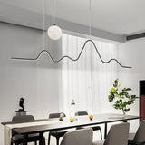47 24 Modern Wavy Linear Moon Led Kitchen Island Pendant Light