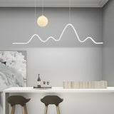 47 24 Modern Wavy Linear Moon Led Kitchen Island Pendant Light