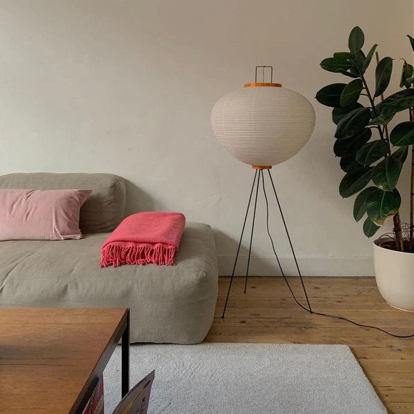 Oriental Round Paper Shade Lamp