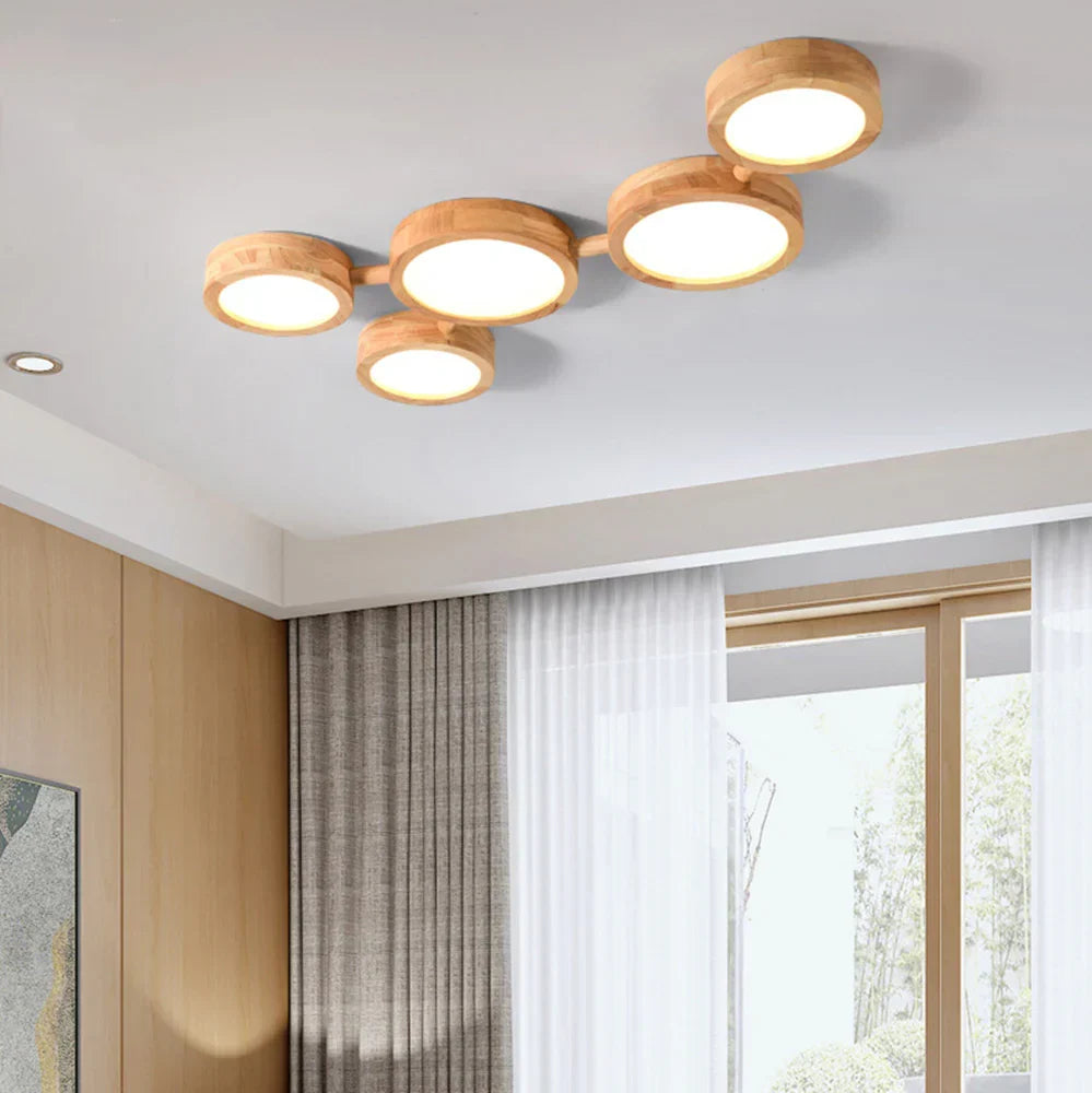 Alina Macaron Circle Array LED Ceiling Light - Modern Minimalist Flush Mount