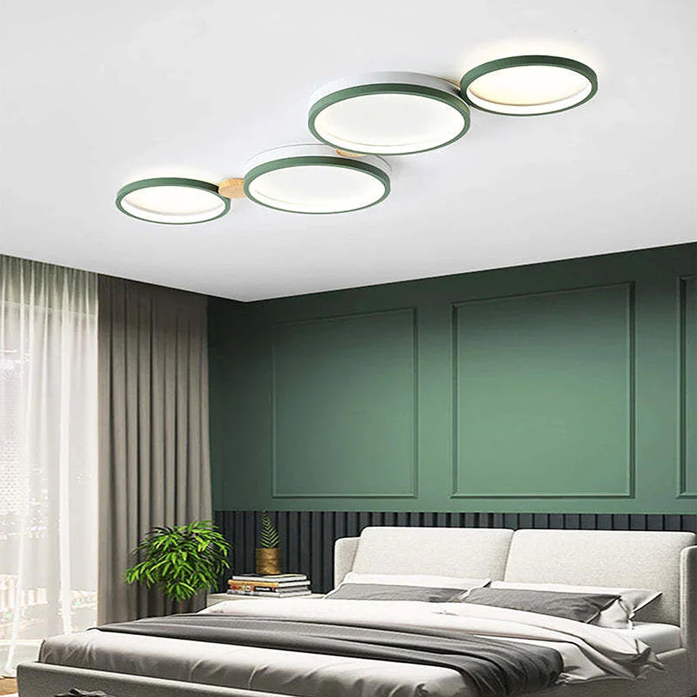 Alina Macaron Circle Array LED Ceiling Light - Modern Minimalist Flush Mount