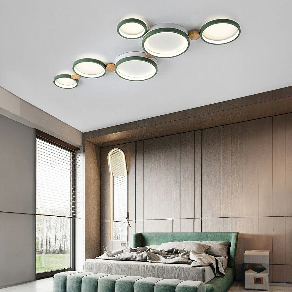 Alina Macaron Circle Array LED Ceiling Light - Modern Minimalist Flush Mount