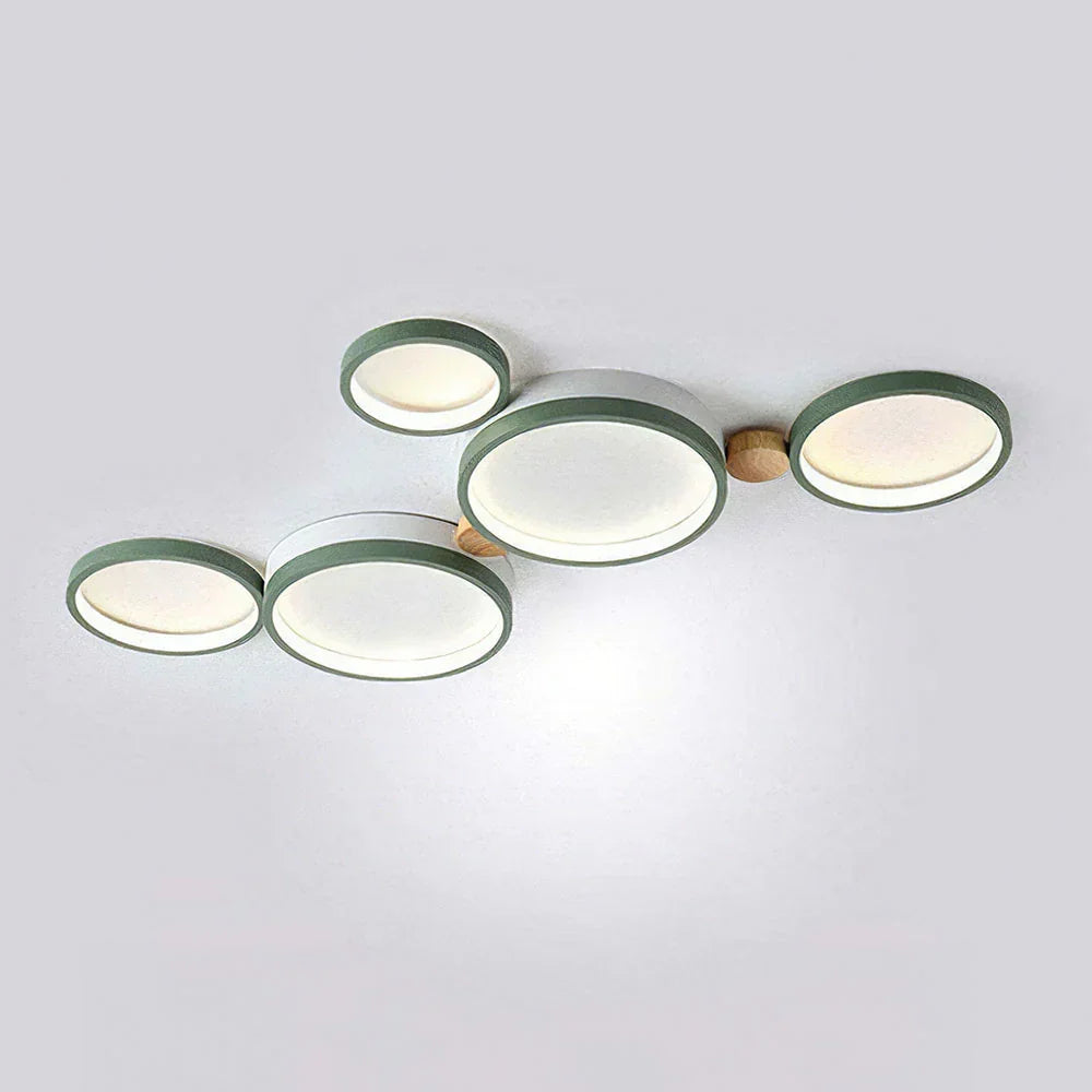 Alina Macaron Circle Array LED Ceiling Light - Modern Minimalist Flush Mount