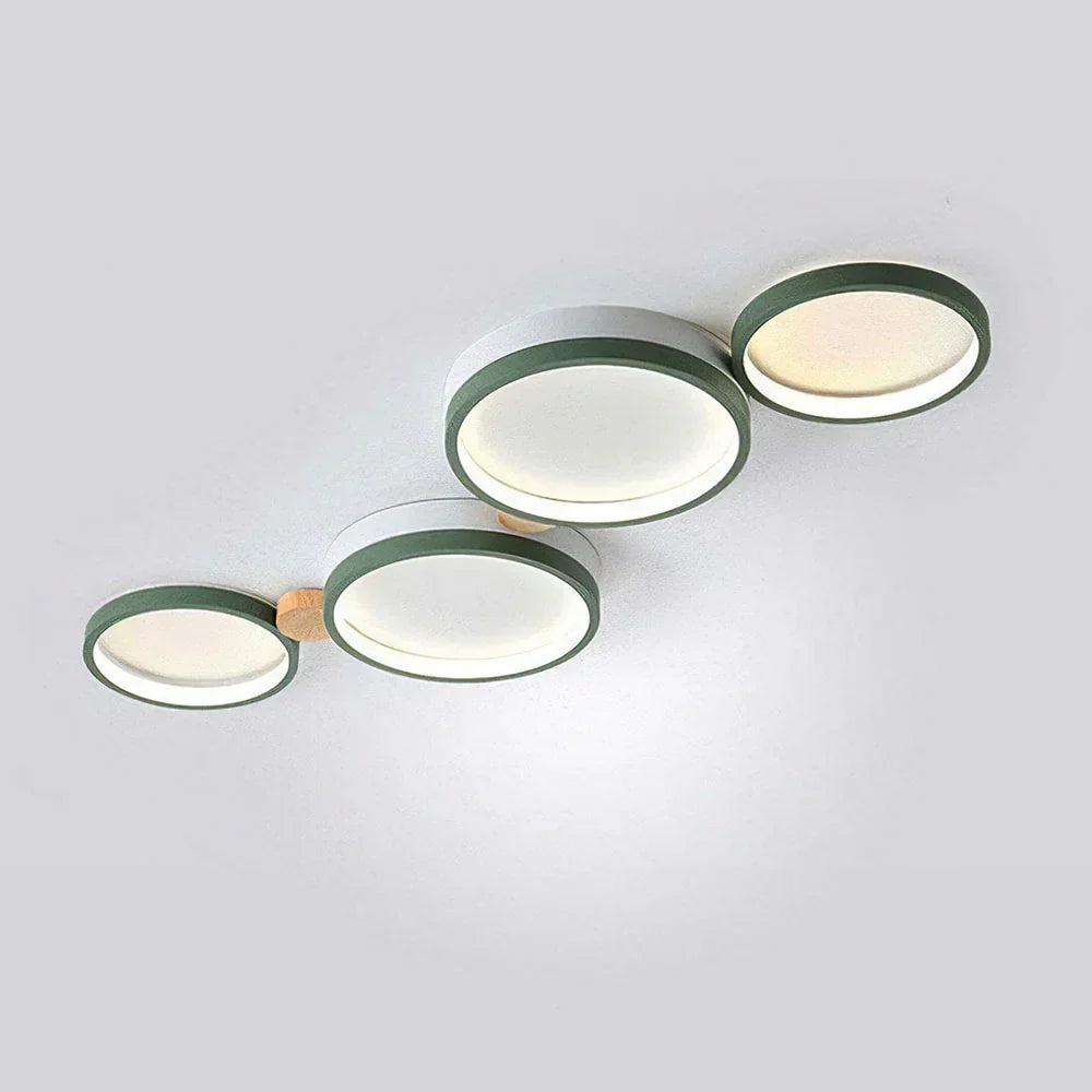 Alina Macaron Circle Array LED Ceiling Light - Modern Minimalist Flush Mount