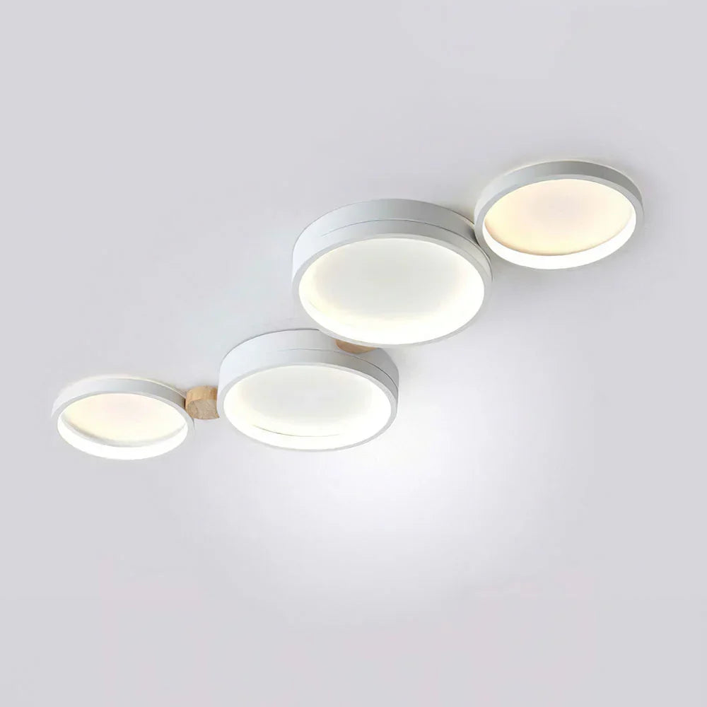 Alina Macaron Circle Array LED Ceiling Light - Modern Minimalist Flush Mount