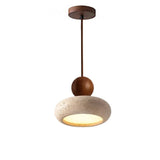 Suspension Alvione Bauhaus en travertin naturel | Luxe minimaliste