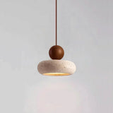 Suspension Alvione Bauhaus en travertin naturel | Luxe minimaliste