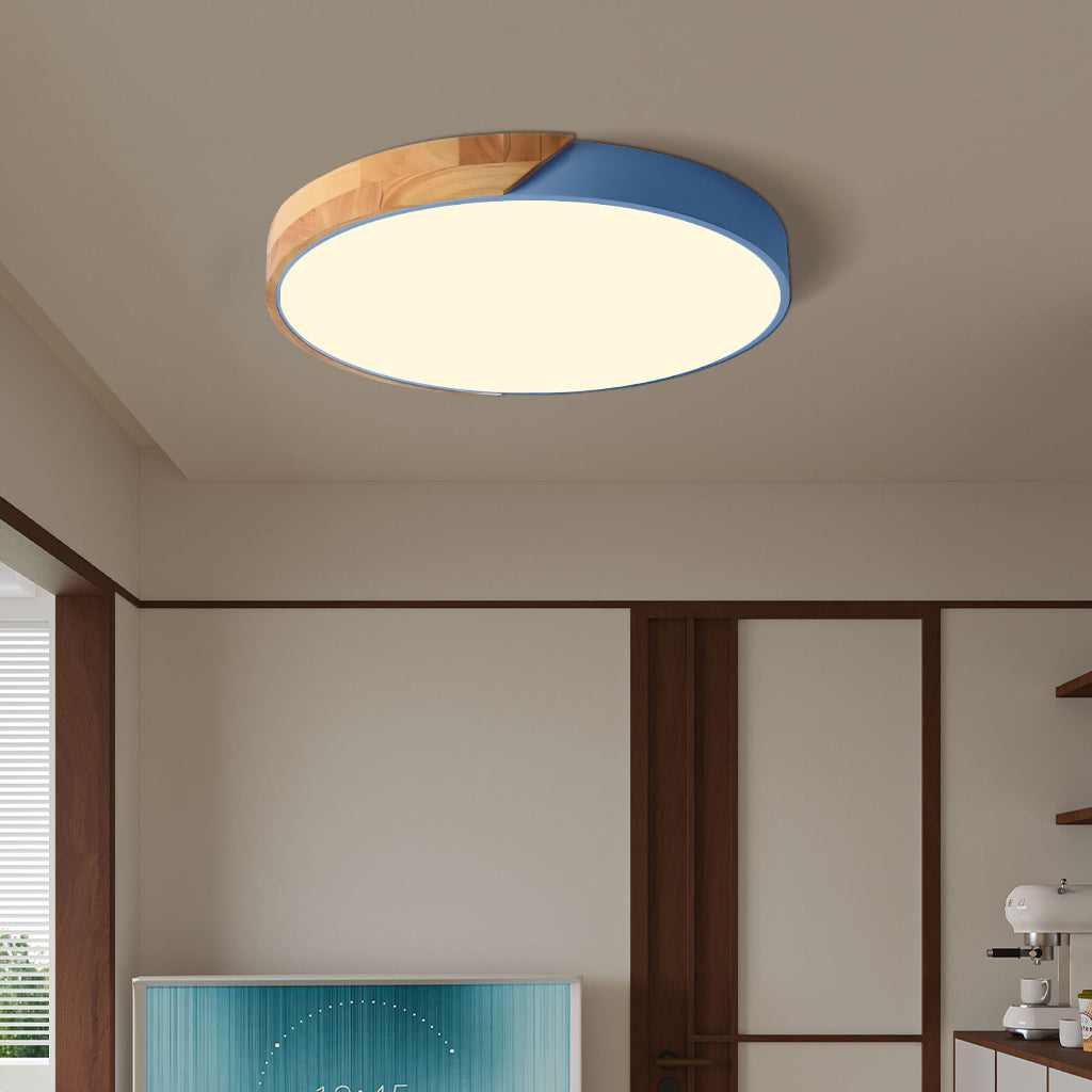 Plafonnier LED Dimmable Apollo Macaron - Rond Moderne Minimaliste Encastré