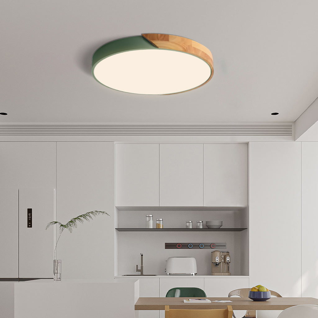 Plafonnier LED Dimmable Apollo Macaron - Rond Moderne Minimaliste Encastré
