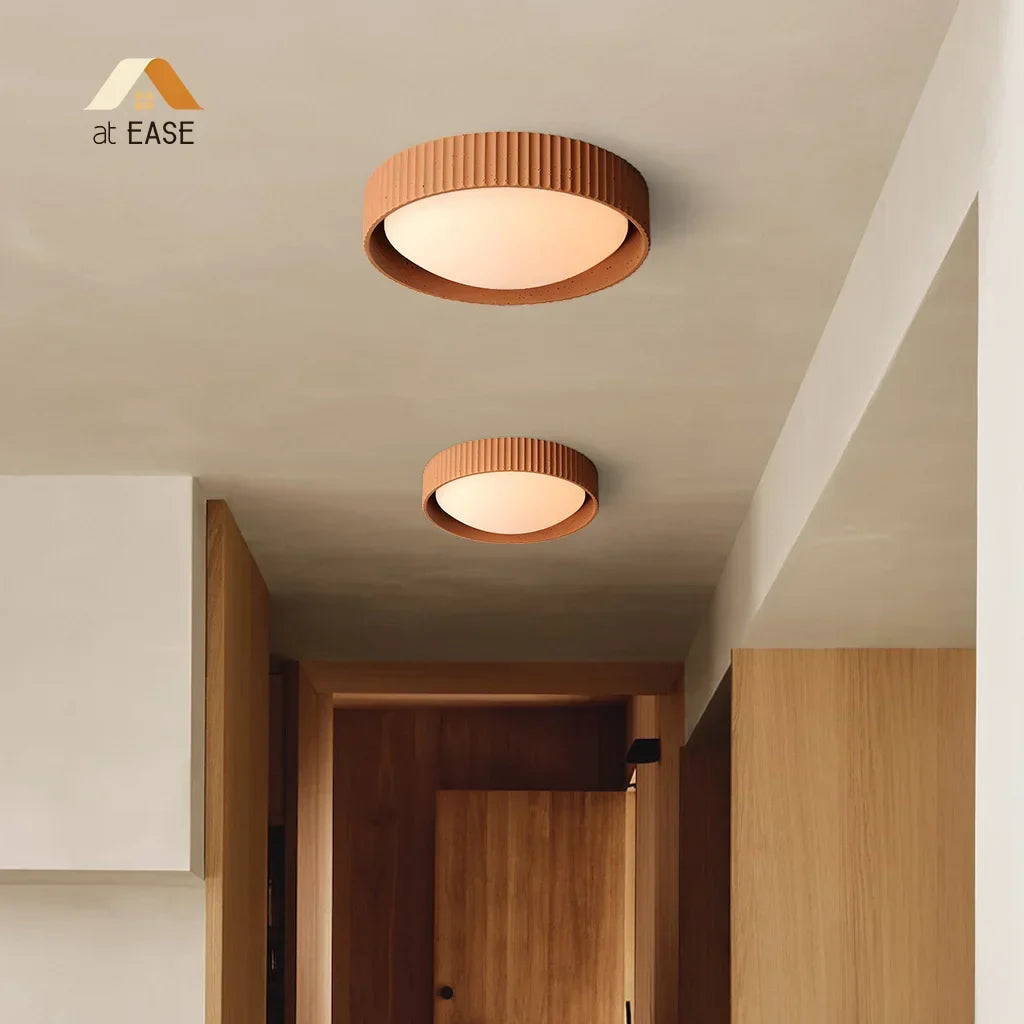 Argo Modern Concrete Flush Mount Ceiling Light - Minimalist Industrial Design