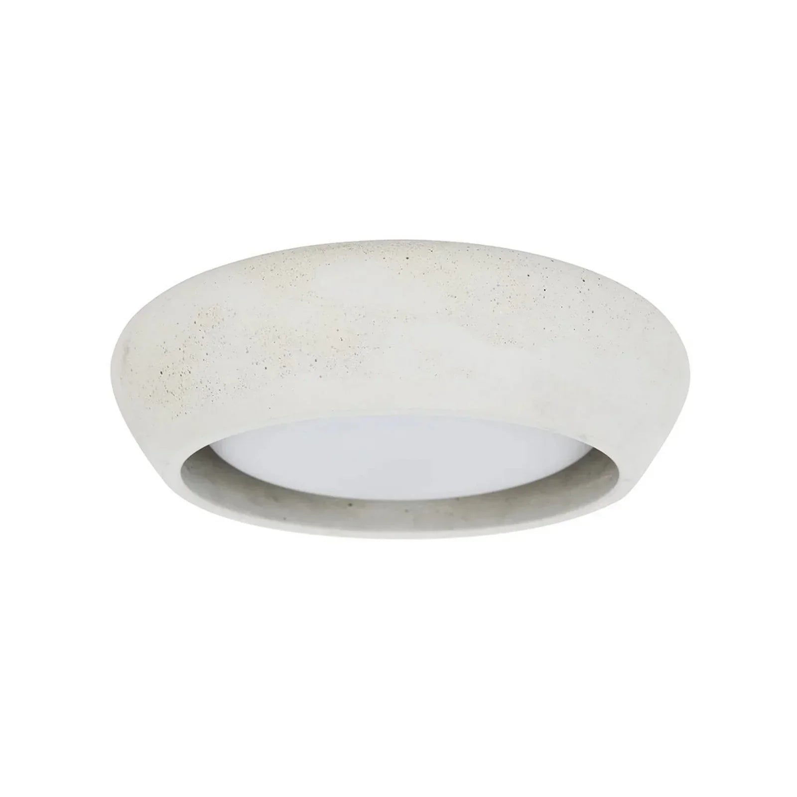 Astoria Minimalist Cement Flush Mount Ceiling Light - Modern Round Design