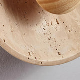 Applique Murale Ronde en Travertin Caedralis Wabi-Sabi | Applique en Pierre Naturelle
