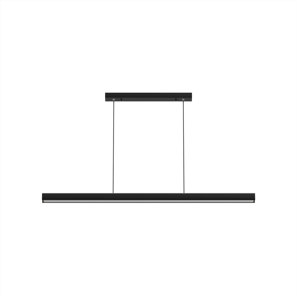 Caputo Linear LED Pendant Light - Minimalist Walnut Wood Dining Lamp