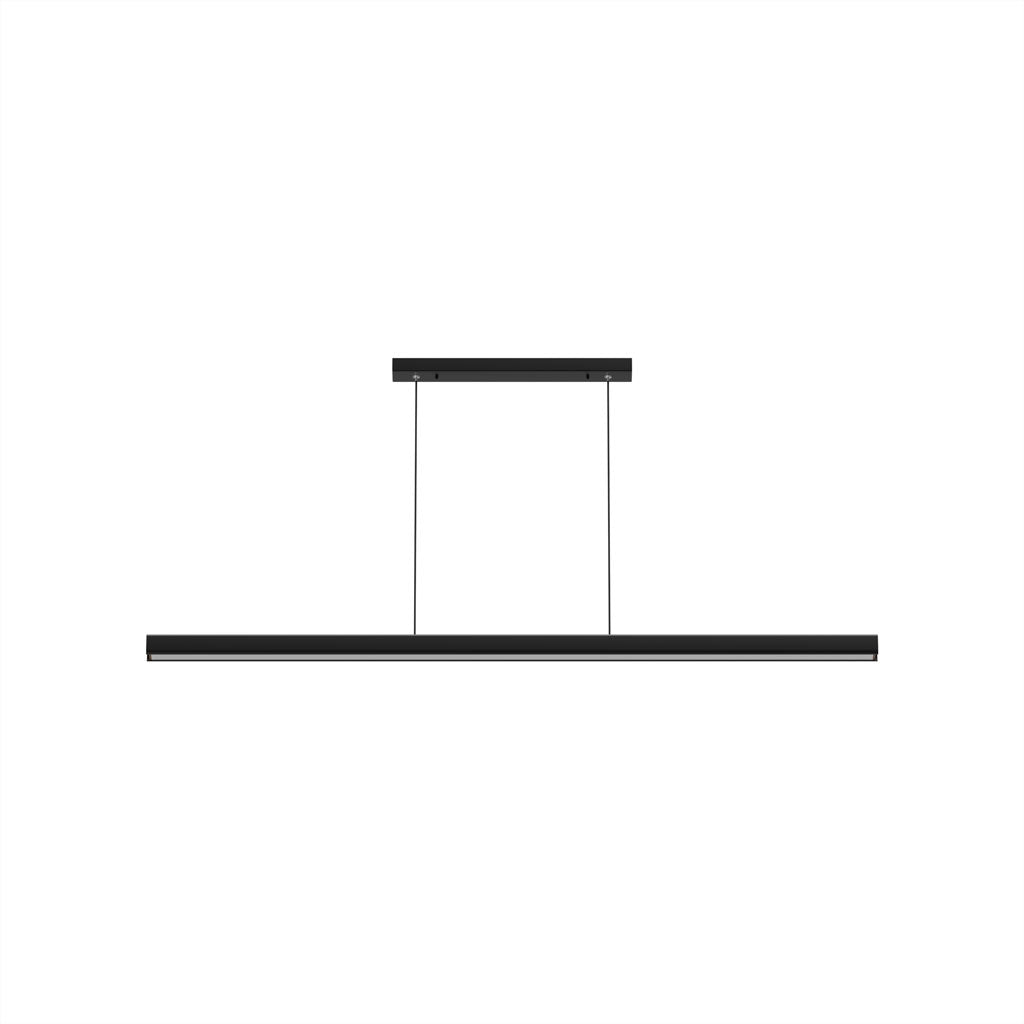 Caputo Linear LED Pendant Light - Minimalist Walnut Wood Dining Lamp