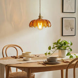 Dorian Vintage Tulip Glass Pendant Light | Floral Petal Hanging Lamp