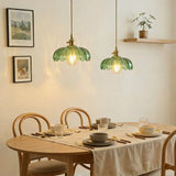 Dorian Vintage Tulip Glass Pendant Light | Floral Petal Hanging Lamp