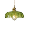Dorian Vintage Tulip Glass Pendant Light | Floral Petal Hanging Lamp