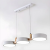 Elvra Modern Macaron 3-Head Pendant Light - Wood & Metal Nordic Style