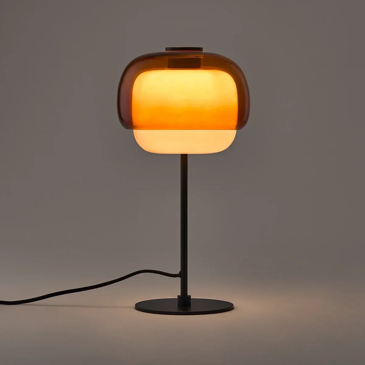 Elvrynor Nordische Bunte Glas-Tischlampe | Moderne Art Deco Nachttischleuchte