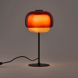 Elvrynor Nordische Bunte Glas-Tischlampe | Moderne Art Deco Nachttischleuchte