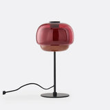 Elvrynor Nordische Bunte Glas-Tischlampe | Moderne Art Deco Nachttischleuchte