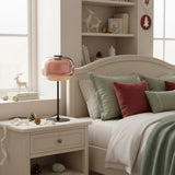 Elvrynor Nordische Bunte Glas-Tischlampe | Moderne Art Deco Nachttischleuchte