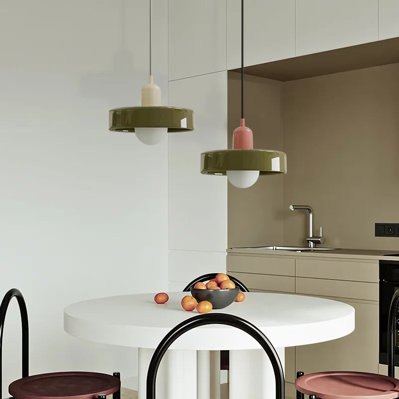 Finan Morandi Glass Disc Orb Pendant Lamp | Bauhaus Designer Lighting
