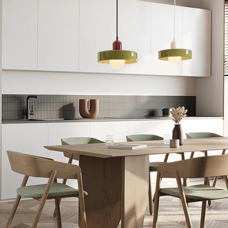 Finan Morandi Glass Disc Orb Pendant Lamp | Bauhaus Designer Lighting