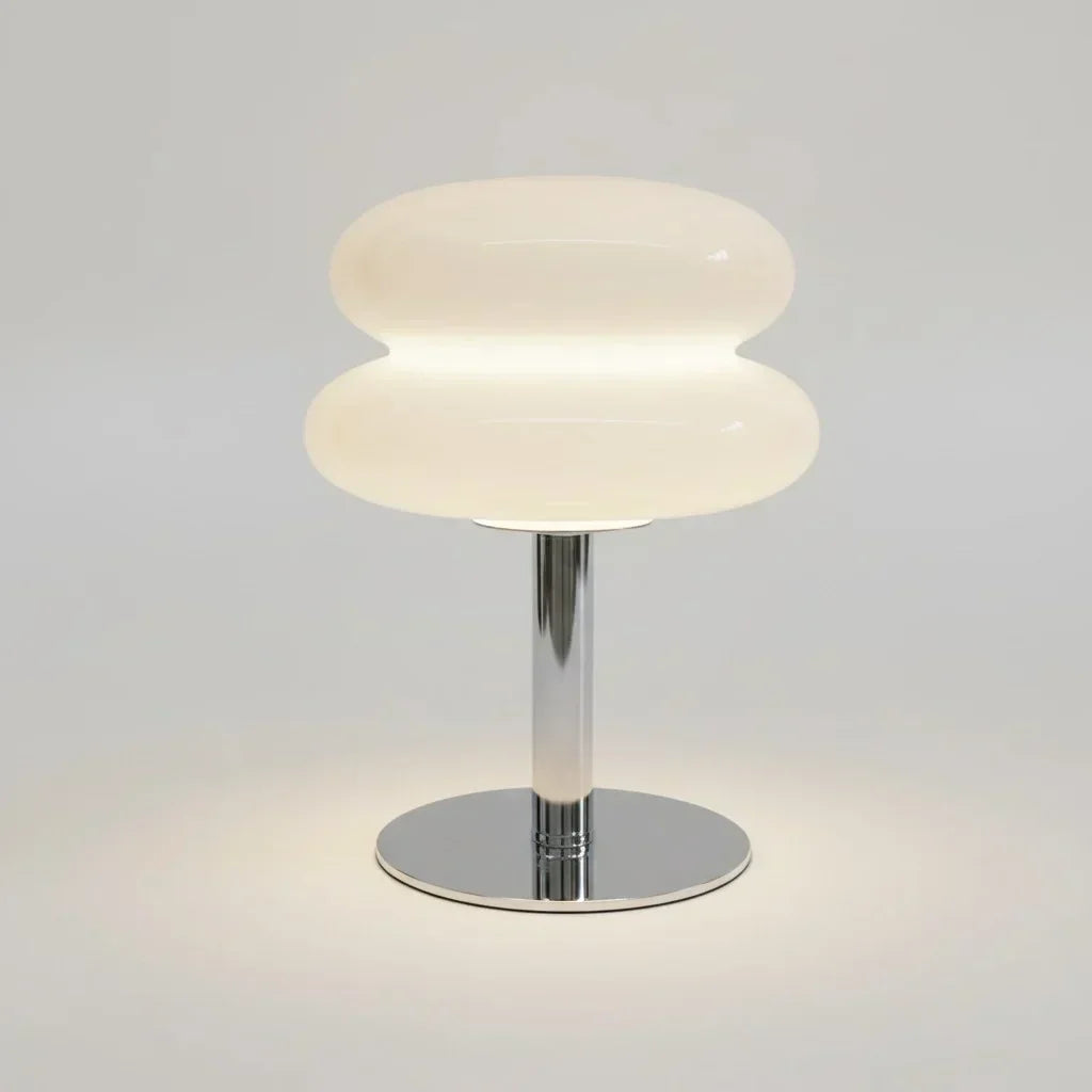 Finn Bauhaus Minimalist Glass Table Lamp | Mid-Century Modern Desk Light