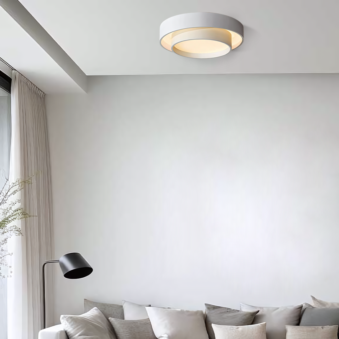 Plafonnier LED moderne Flint Disc – Luminaire encastré minimaliste
