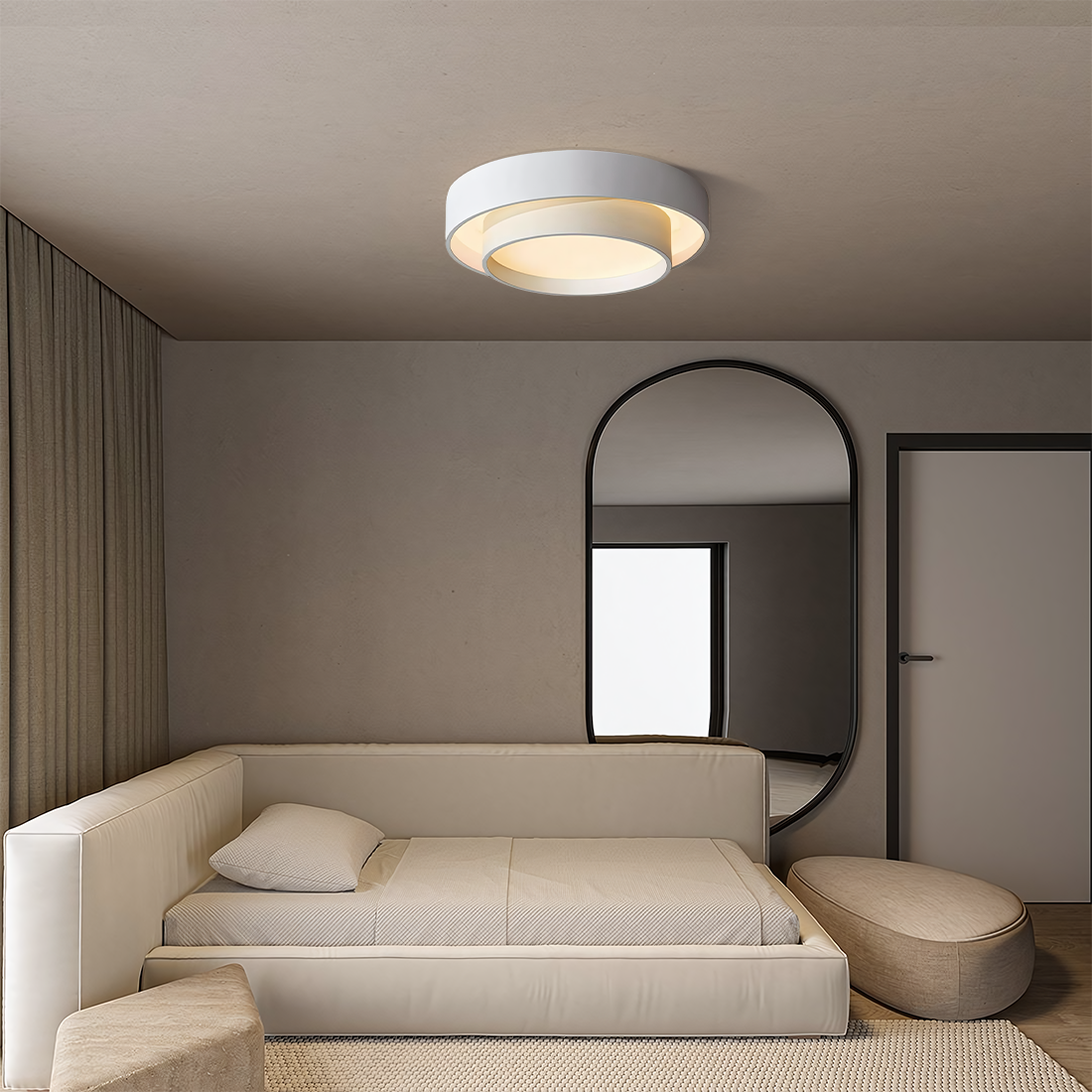 Plafonnier LED moderne Flint Disc – Luminaire encastré minimaliste