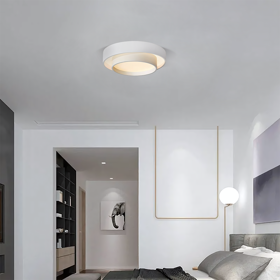 Plafonnier LED moderne Flint Disc – Luminaire encastré minimaliste