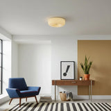 Halcyon Moderne Bauhaus Glas-Deckenleuchte | Minimalistische runde Leuchte