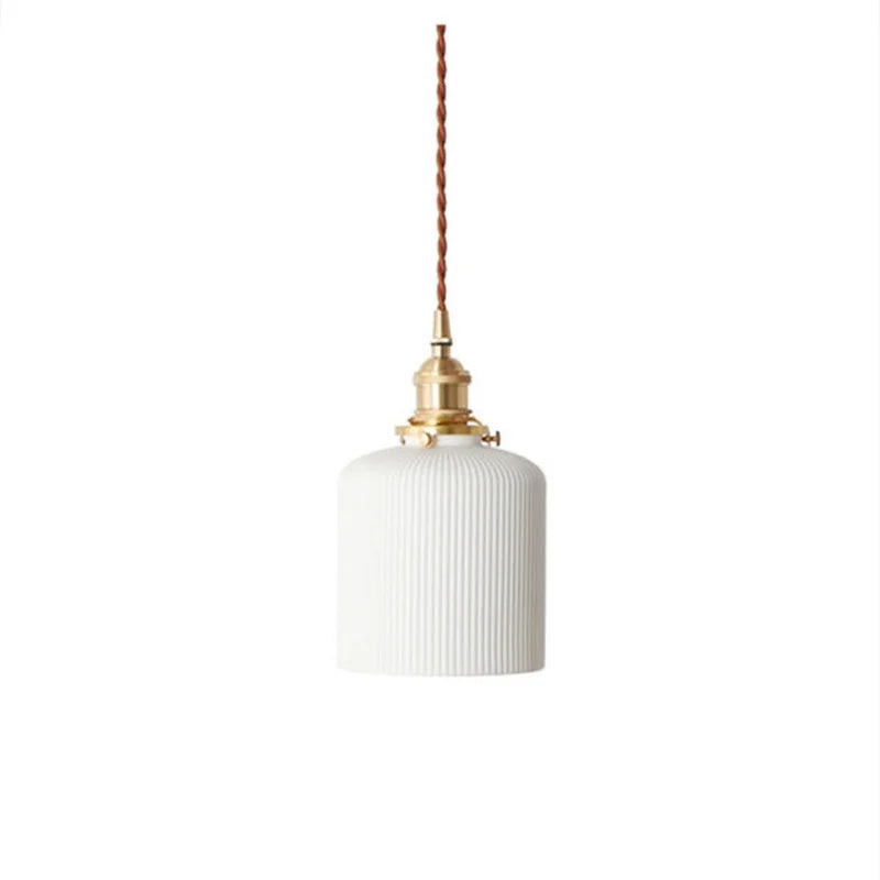 Suspension en céramique plissée Hecate | Design scandinave moderne