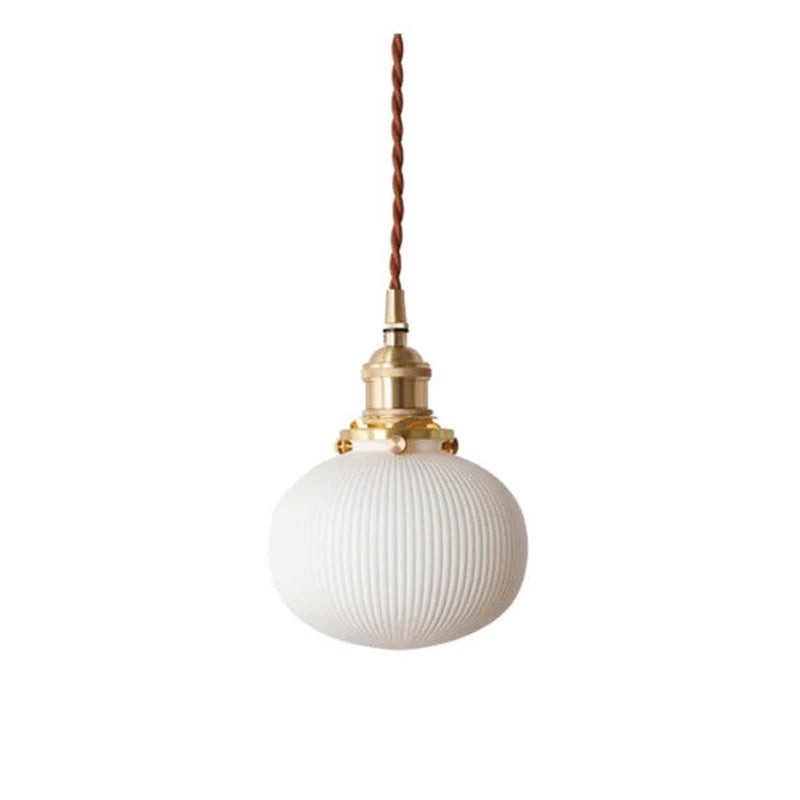 Suspension en céramique plissée Hecate | Design scandinave moderne
