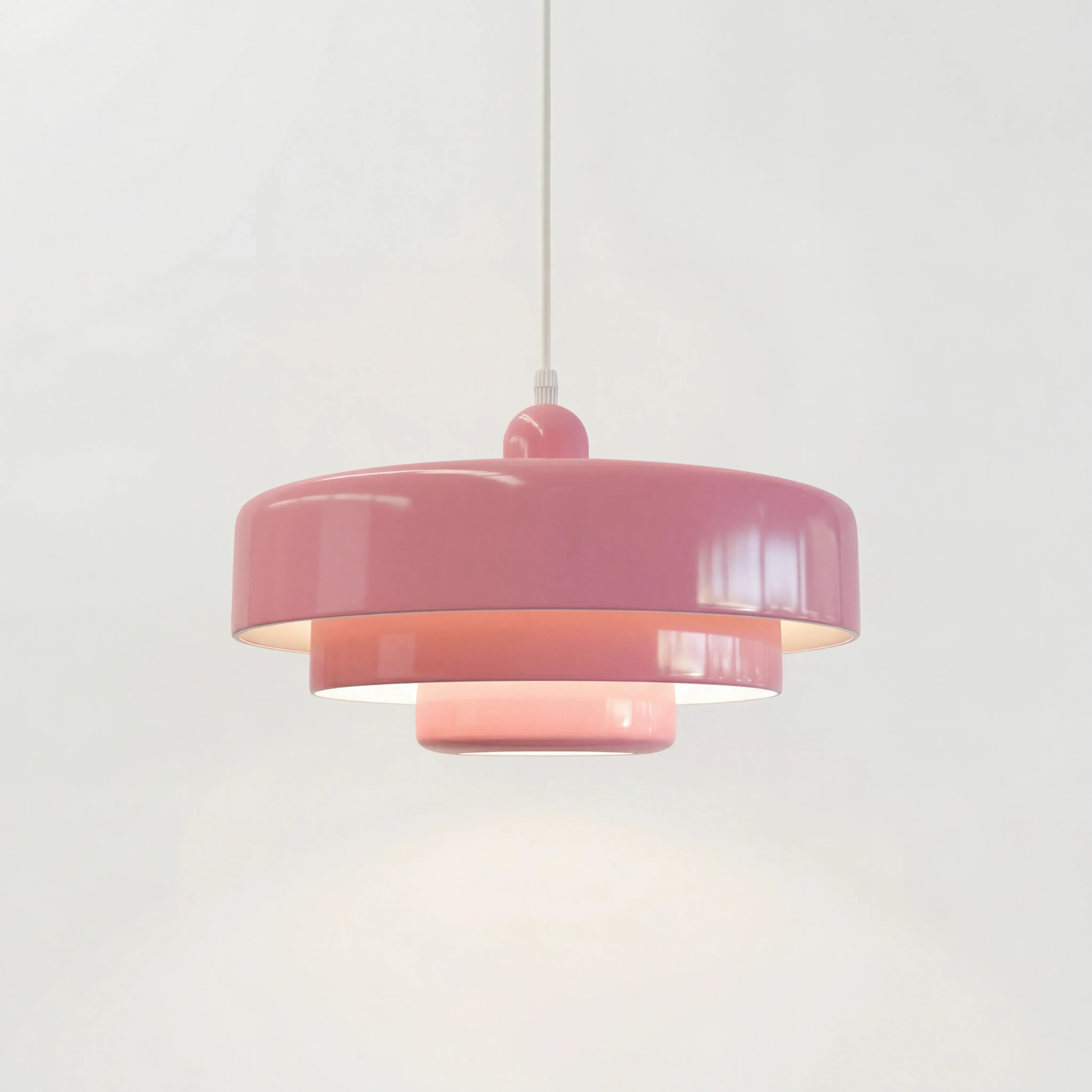 Hind Bauhaus Triple Layer Disc Pendant Light - Modern Macaron Design